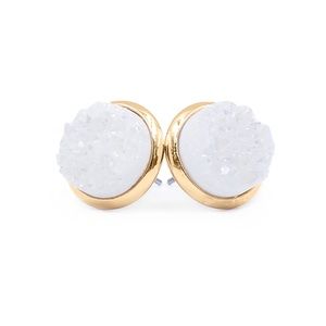 Pearl Quartz Stud Earrings
